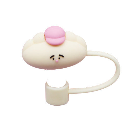 Cute Animal Series Straw Cap Creative Reusable Dustproof Anti-overflow Plug Straw