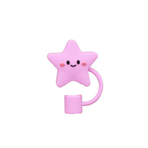 Cute Animal Series Straw Cap Creative Reusable Dustproof Anti-overflow Plug Straw