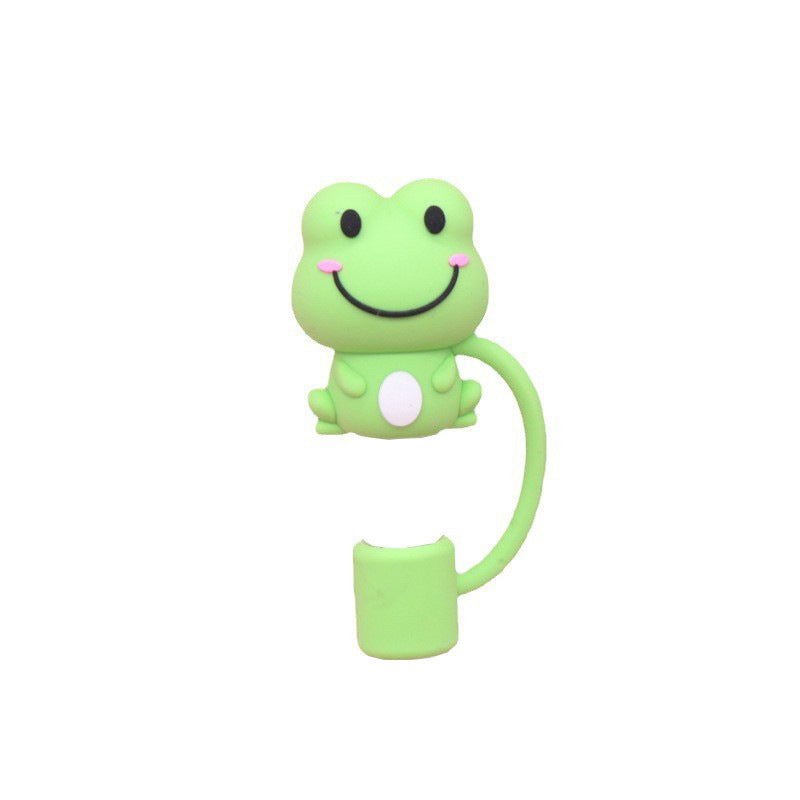 Cute Animal Series Straw Cap Creative Reusable Dustproof Anti-overflow Plug Straw