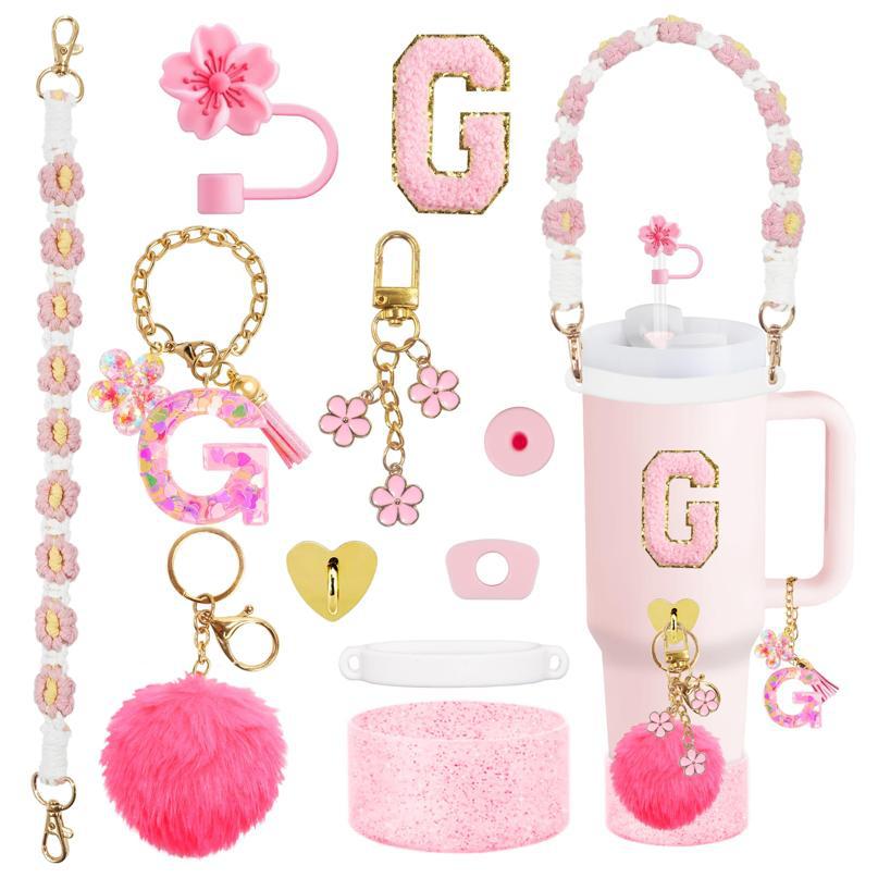 Set Of Plastic Cups With Various Accessories