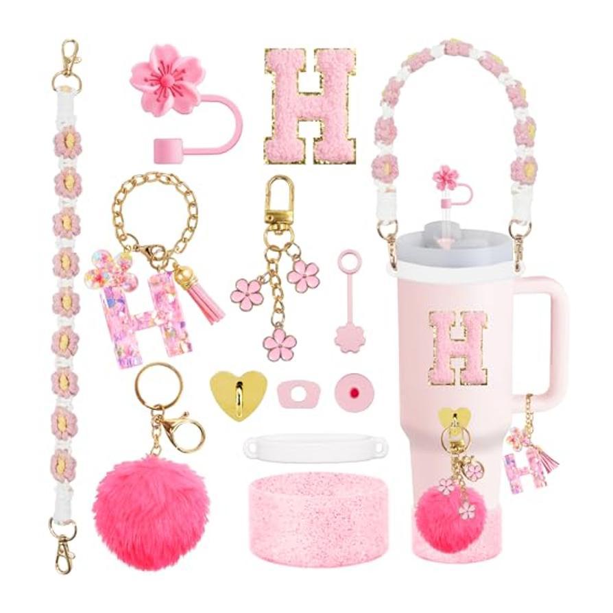 Set Of Plastic Cups With Various Accessories