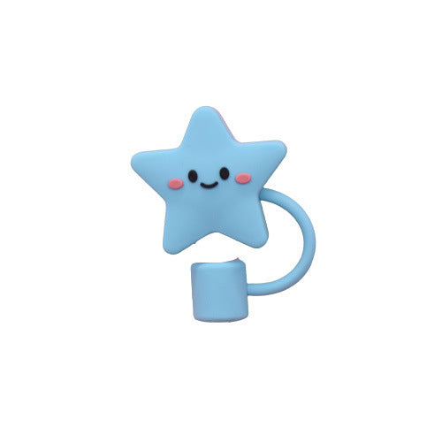 Cute Animal Series Straw Cap Creative Reusable Dustproof Anti-overflow Plug Straw